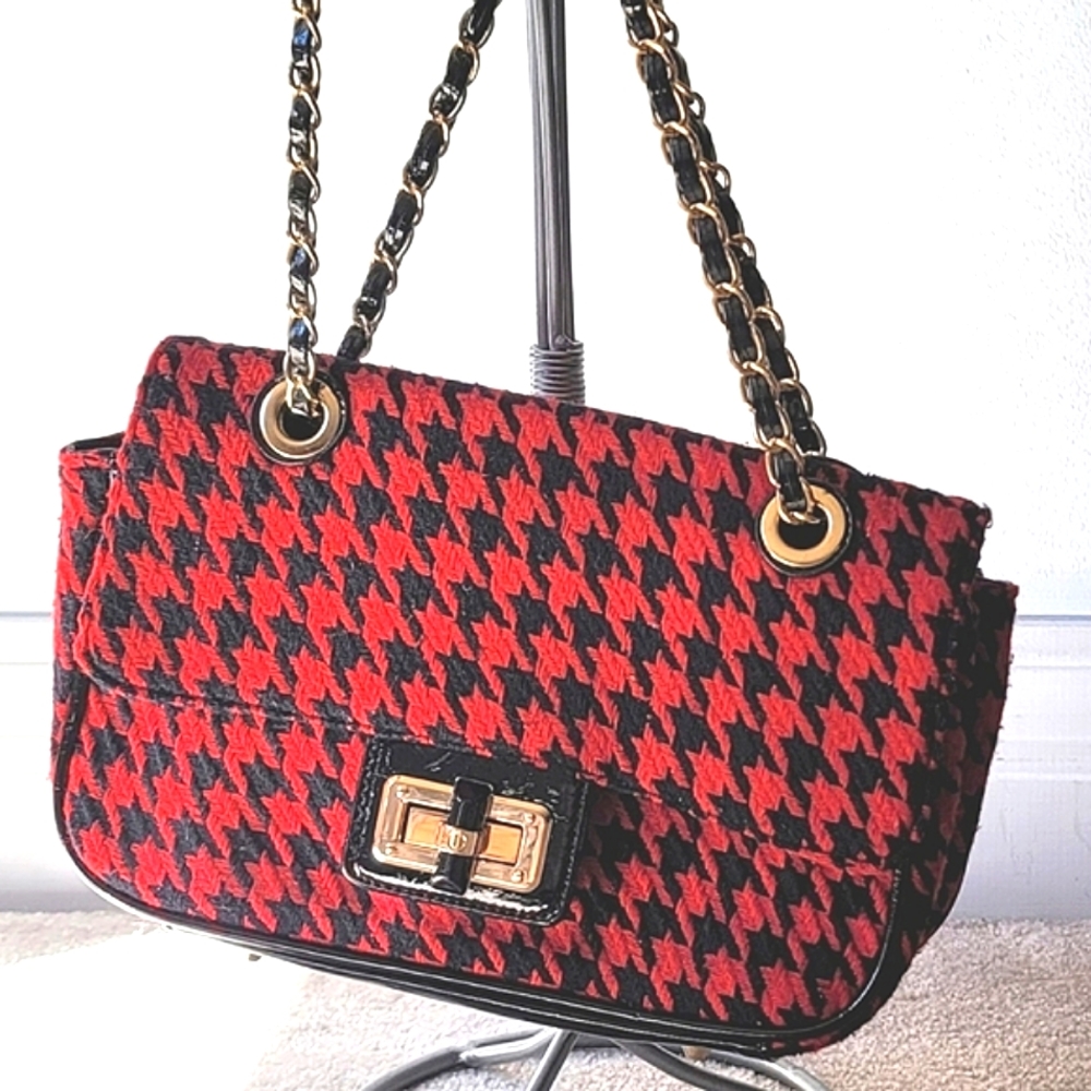 Fiori Tweed Houndstooth Crossbody Bag Purse